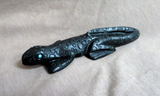 Zuni Amazing Large Jet Lizard Fetish carving by Michael Coble C4654