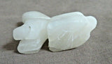 Native Zuni White Quartz Rabbit Carving Fetish by Justin Natewa C3916