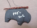 Native Navajo Handmade Soft Sculpture Buffalo Ornament by Peter Ray James  M0112