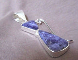 Native Navajo Modern Charoite & Sterling Pendant by Gary G Sanchez JP0044