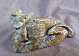 Zuni Museum Quality Picasso Marble Horned Lizard Fetish by Hudson Sandy - C2137