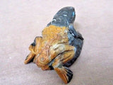 Native Zuni Amazing Dark Picasso Marble Frog by Carver Michael Coble C1946