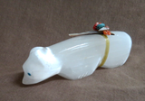 Zuni Amazing Flashy Selenite Bear Fetish w/ Bundle by Evalena Boone C4406