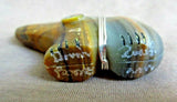 Native Zuni Banded Jasper Bear w/ Sunface & Bundle Fetish by Darrin Boone  C3388