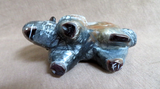 Zuni Picasso Marble Buffalo Carving fetish by Freddie Leekya C4297