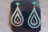 Native Zuni Turquoise & Sterling Silver Post Earrings by Wayne Johnson JE512