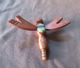 Native Zuni Cedar Wood carved Dragonfly Fetish by Brandon Phillips - C4183