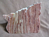 Native Navajo Alabaster  Native Woman, Bear & Olla Sculpture by S Enoah  M0216