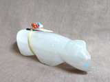 Zuni Amazing Flashy Selenite Bear Fetish w/ Bundle by Evalena Boone C4406