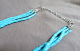 Santo Domingo Turquoise & Inlay  "8 Fingers" Necklace Set  Torevia Crespin JN472