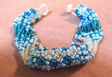 Zuni Made Beaded 16 Strand Multi-Color 28" Necklace, Bracelet & Earrings JN0120