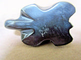 Native Zuni Black Marble Etched Turtle Duo Fetish by Rosella Gonzales - C2350