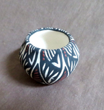 Native Zuni Hand Painted Ceramic Pottery Mini Pot by Ruben Najera P0259