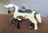 Native Navajo Sterling Silver Horse Dangle Hook Earrings by Louise Yazzie JE0417
