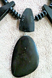 Santo Domingo XL Inlay Multi-Stone Pendant & Jet Necklace by Chris Nieto JN446