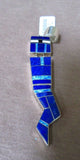 Native Navajo Lapis & Opal & Sterling Kachina Pendant by Edison Yazzie - JP206