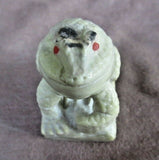 Zuni Amazing Rare Serpentine Frog by Master Carver Derrick Kaamasee C2788