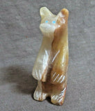 Zuni Sweet Banded Onyx Standing Bear Fetish by new carver Jacob Yuselew C3621