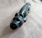 Zuni RARE Mopar Fordite Sleek Mountain Lion Fetish by Brian Yatsattie  C4184