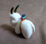 Zuni White Marble Chunky Mountain Goat Fetish Carving by Daryl Shack - C4315