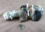 Native Zuni Stunning XL Mountain Lion Fetish Carving  by Daryl Shack - C4053