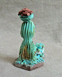 Native Zuni Turquose Olla Maiden with Offering Fetish By Carl Etsate C3776