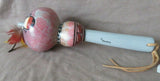 Native Zia Handmade & Painted Gourd Rattle by Ralph Aragon  M0337