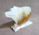 Native Zuni Onyx Medicine Bear Fetish Carving by Joyce Tsethlikai C4419