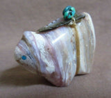 Native Zuni RARE Pink Opalite Bobcat Fetish by Leland Boone & Daphne Quam C2965