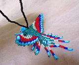 Native Zuni Made Beaded Hummingbird Multi-color Car Charm or Ornament M0152