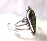 Native Navajo Sterling  Number 8 Turquoise Cuff Bracelet by D Benaly  JB260