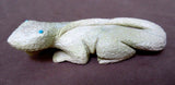 Native Zuni Large Yellow Serpentine  Bearded Lizard Fetish C1358
