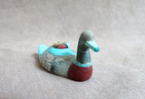 Native Zuni Multi-stone Duck w/ Sunface Fetish by Darrin Boone  C4303