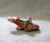 Native Zuni Dolomite Miniature Wolf Fetish carving by Brian Yunie - C4394