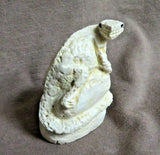 Native Zuni Fossilized Stone Lizard Fetish Carving by Scott Garnaat C3810