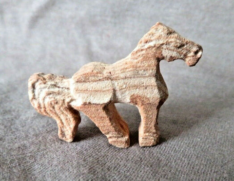 Native American Zuni Creative Sandstone Mini Horse Fetish by Rochelle Quam C3927