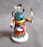 Native Navajo Miniature Cottonwood Morning  Singer Kachina by  M H  K069