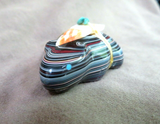 Native Zuni Fordite  Beaver w/ Bundle Fetish by Leland Boone & Daphne Quam C4006