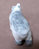 Native Zuni Museum Quality Zebra Marble Bear by Herbert Him Sr. C1841