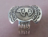 Native Navajo Sterling Silver Cast Spirit Bear Cuff Bracelet by D K JB124