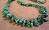 Navajo Stunning Blue turquoise & hand cut heishi Necklace by Elouise Chee JN0112