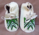 Native American Navajo Hand Made Beaded Children's Moccasins M0169