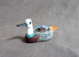 Native Zuni Multi-stone Duck w/ Sunface Fetish by Darrin Boone  C4354