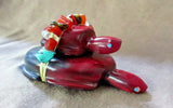 Native Zuni RARE Bowlerite Turtle with Baby Fetish by P & Farlan Quam - C2924