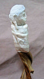 Native Vintage Navajo Alabaster & Wood Native Woman Sculpture by J Harvey M0183