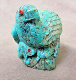 Native Zuni Amazing Turquoise Eagle holding a Fish by Derrick Kaamasee C2826