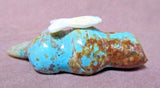 Native Zuni #8 Turquoise Otter with Fish Fetish by Leland & Daphne Boone C1988